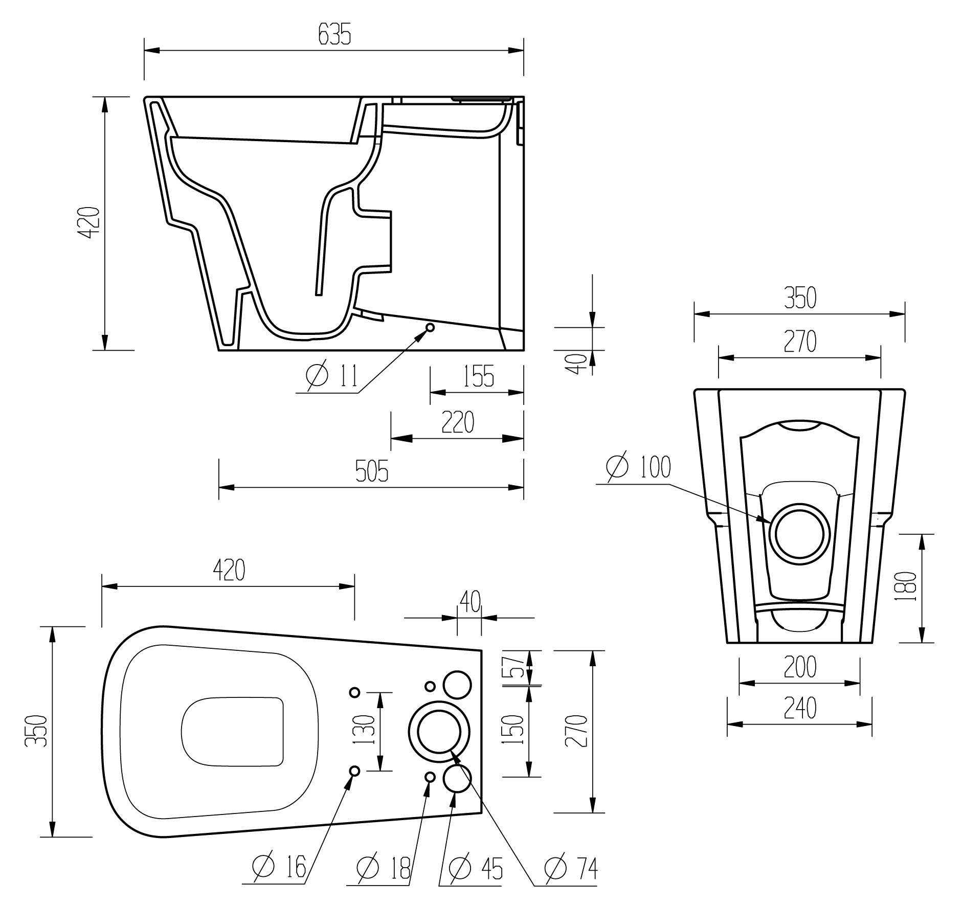 Lumaelle Close Coupled WC & Soft Close Seat, Toilets - Image 4