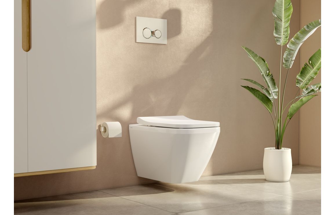 VitrA Integra Square Soft Close Slim Toilet Seat - White, Toilets - Image 4