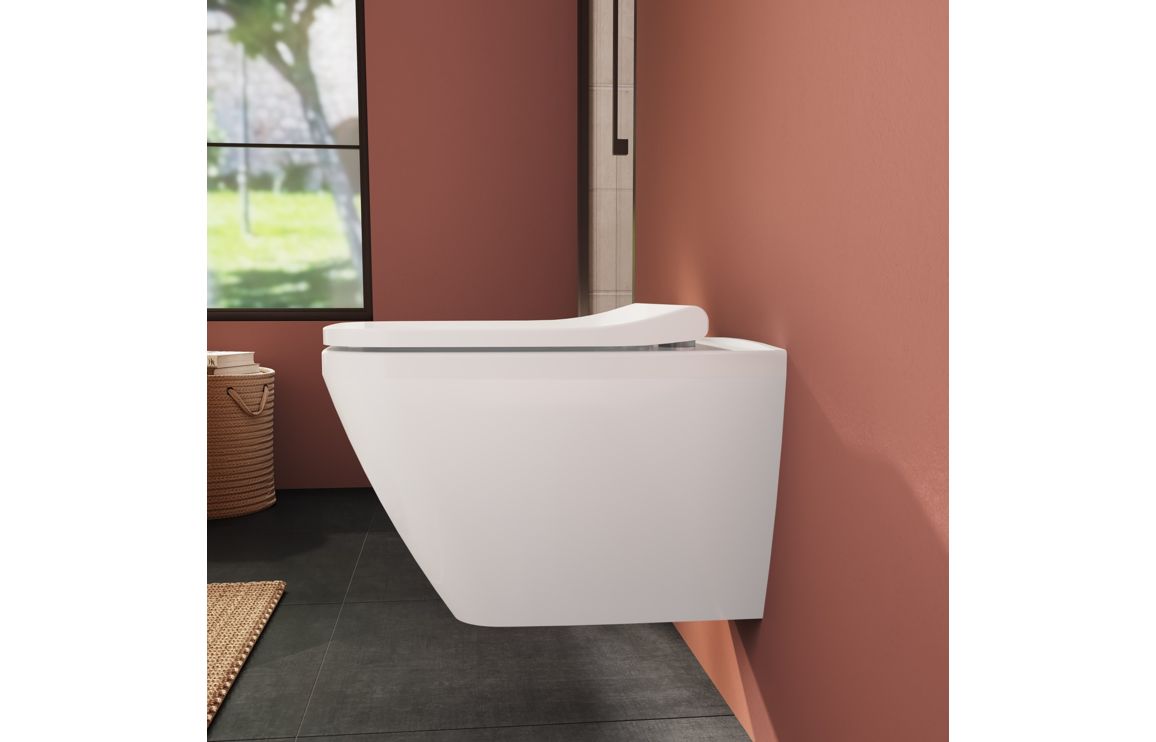 VitrA Integra Square Soft Close Slim Toilet Seat - White, Toilets - Image 2
