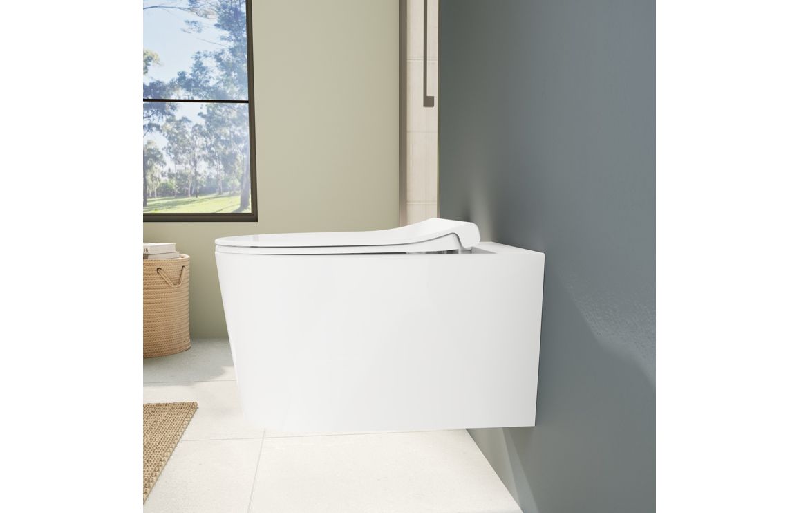 VitrA Sonic Flush Soft Close Slim Toilet Seat - White, Toilets - Image 3