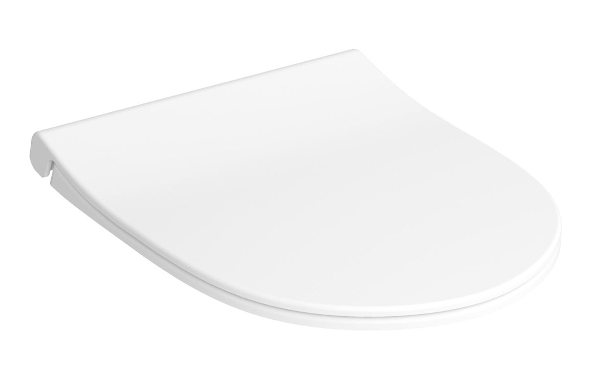 VitrA Sonic Flush Soft Close Slim Toilet Seat - White, Toilets