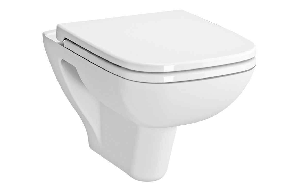 VitrA S20 Wall Hung Pan Only - White, Toilets - Image 3