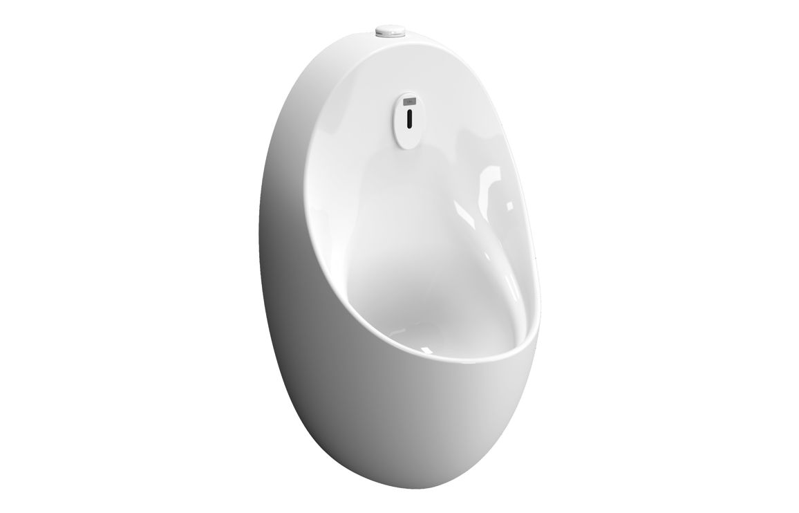 VitrA Urinal w/Integrated Flush (Battery) - White, Toilets