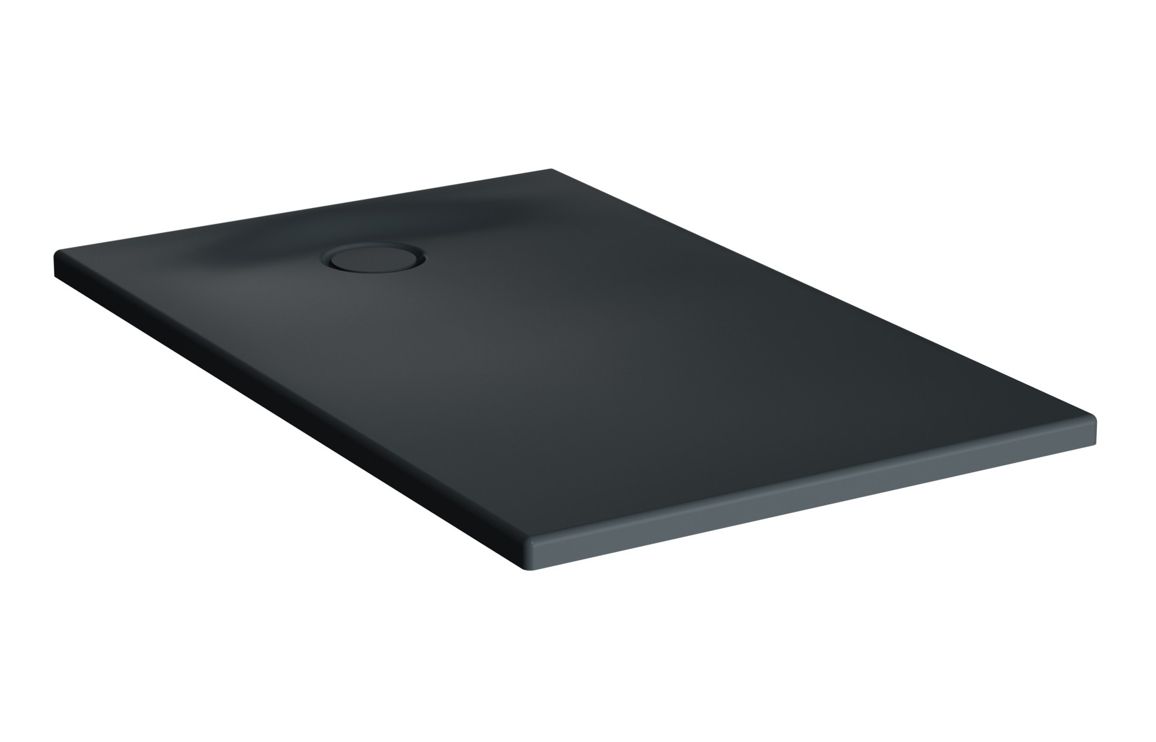 VitrA Leaf 1000mm x 750mm Rectangular Tray - Matt Anthracite, VitrA, Leaf