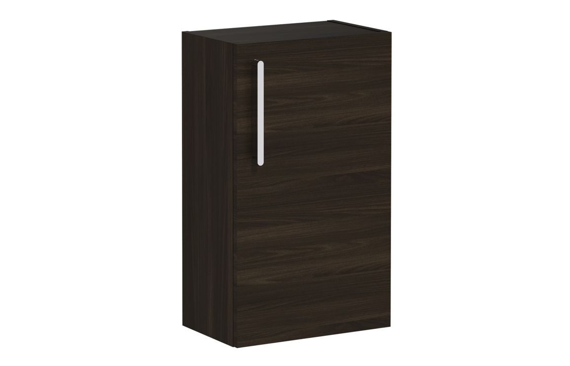 VitrA Root Flat 40cm 1 Door Slim Lower/Base Unit (RH Hinge) - Walnut,Furniture