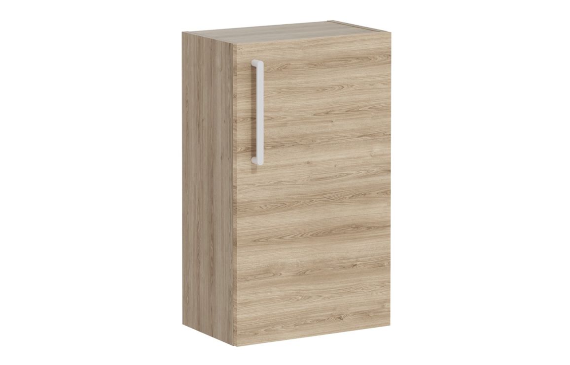 VitrA Root Flat 40cm 1 Door Slim Lower/Base Unit (RH Hinge) - Natural Oak,Furniture