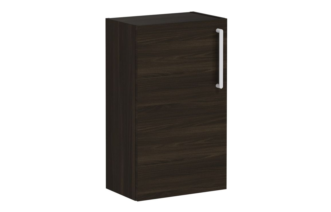 VitrA Root Flat 40cm 1 Door Slim Lower/Base Unit (LH Hinge) - Walnut,Furniture