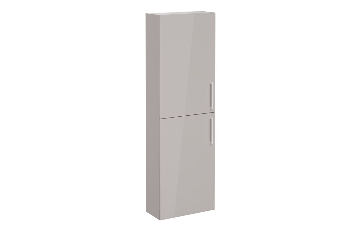 VitrA Root Flat 55cm 2 Door Slim Tall Unit (LH Hinge) - Bright Sahara Beige,Furniture