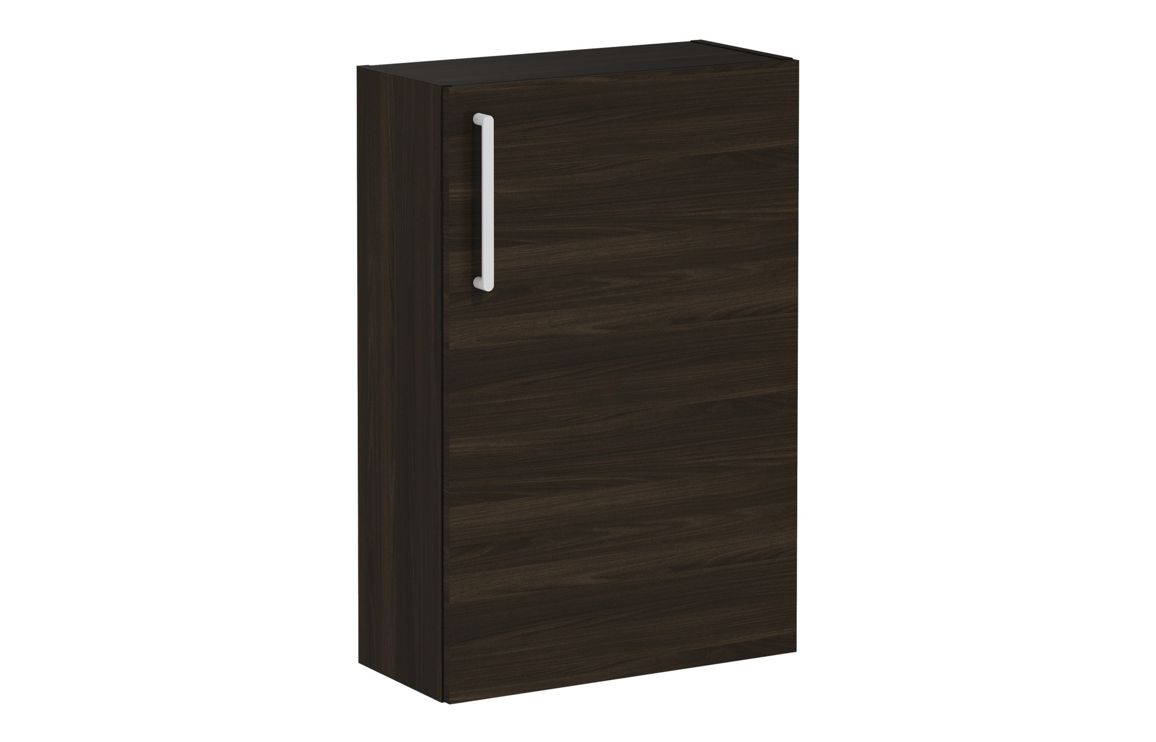 VitrA Root Flat 55cm 1 Door Slim Lower/Base Unit (RH Hinge) - Walnut,Furniture