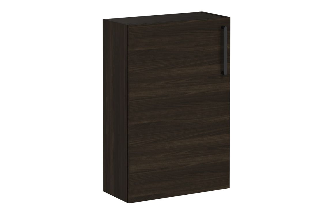 VitrA Root Flat 55cm 1 Door Slim Lower/Base Unit (LH Hinge) - Walnut,Furniture