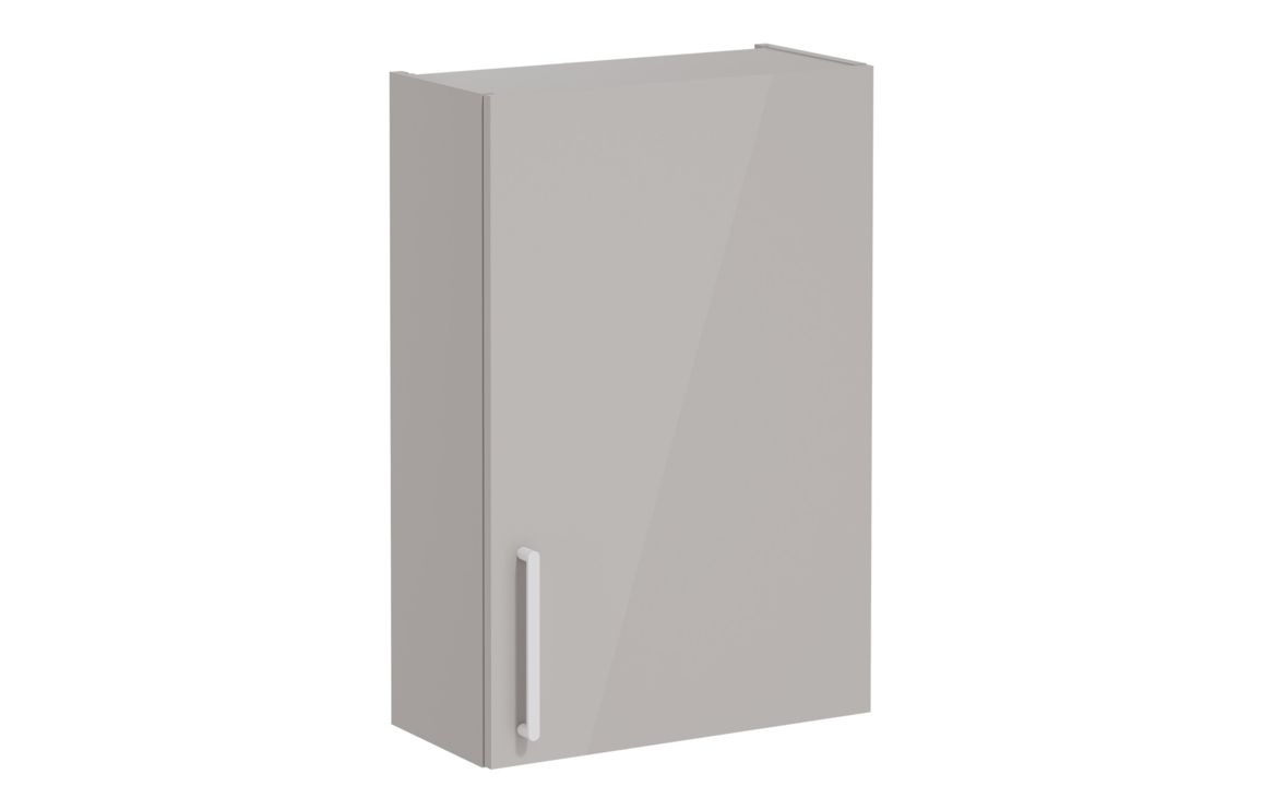 VitrA Root Flat 60cm 1 Door Upper/Wall Unit (RH Hinge) - Bright Sahara Beige,Furniture