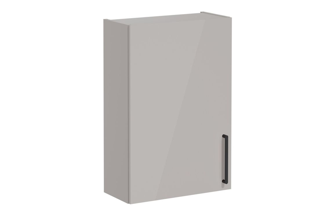 VitrA Root Flat 60cm 1 Door Upper/Wall Unit (LH Hinge) - Bright Sahara Beige,Furniture