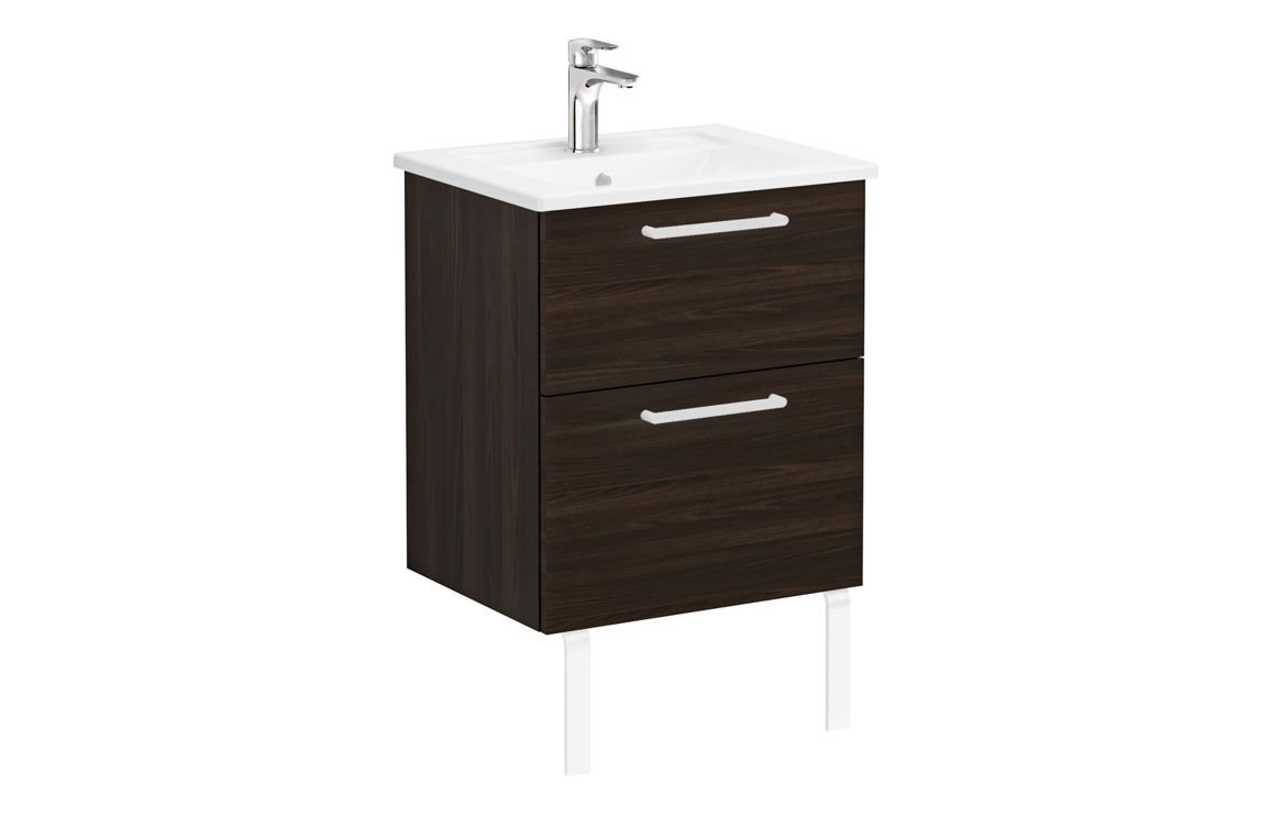 VitrA Root Flat Leg Set for 2/4 Drawer Units - Matt White,Furniture - Image 2