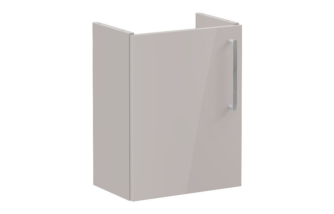 VitrA Root Flat 40cm 1 Door Wall Hung Slim Washbasin Unit (LH Hinge) - Bright Sahara Beige,Furniture