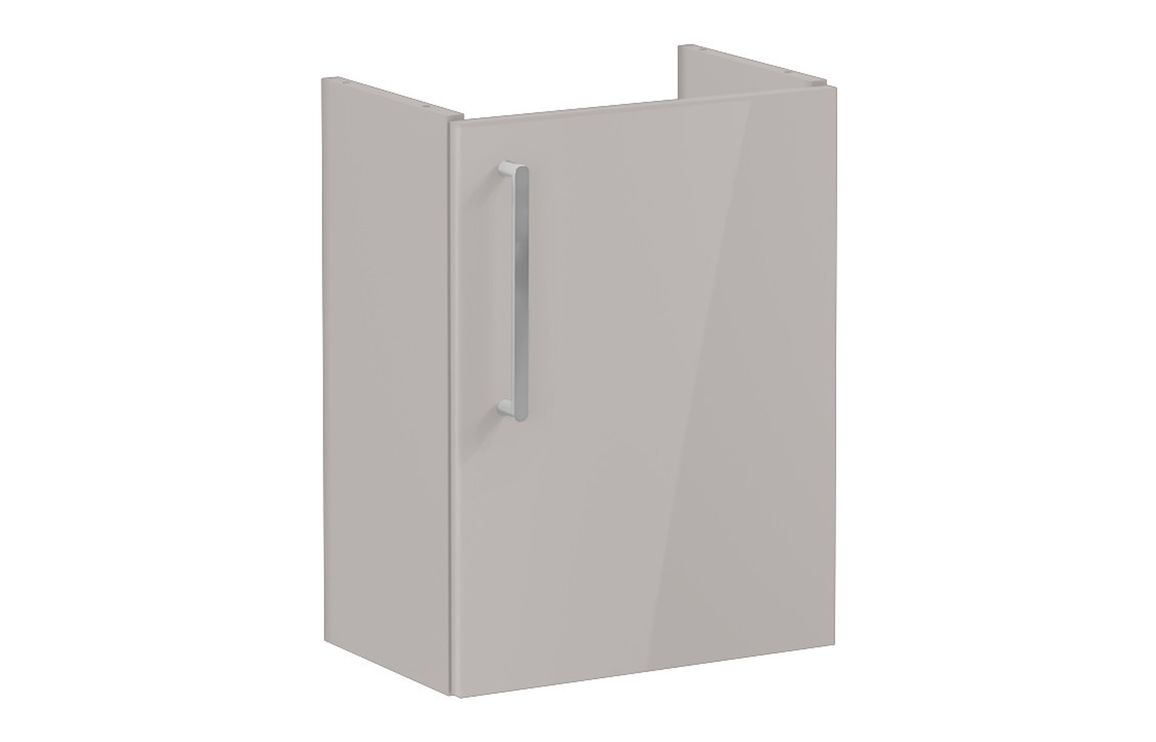 VitrA Root Flat 40cm 1 Door Wall Hung Slim Washbasin Unit (RH Hinge) - Bright Sahara Beige,Furniture