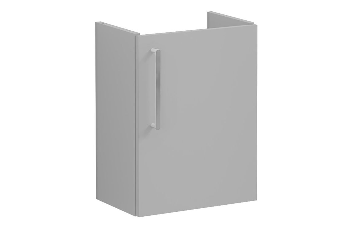 VitrA Root Flat 40cm 1 Door Wall Hung Slim Washbasin Unit (RH Hinge) - Matt Rock Grey,Furniture