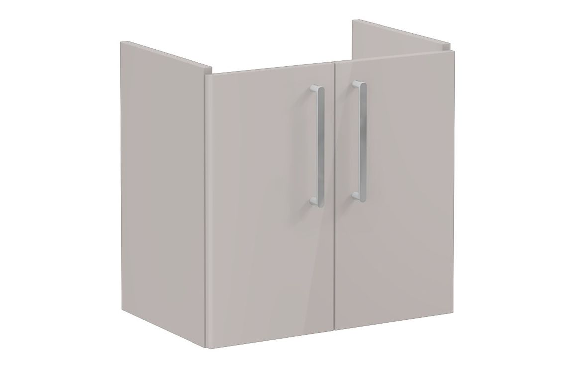 VitrA Root Flat 60cm 2 Door Wall Hung Slim Washbasin Unit - Bright Sahara Beige,Furniture