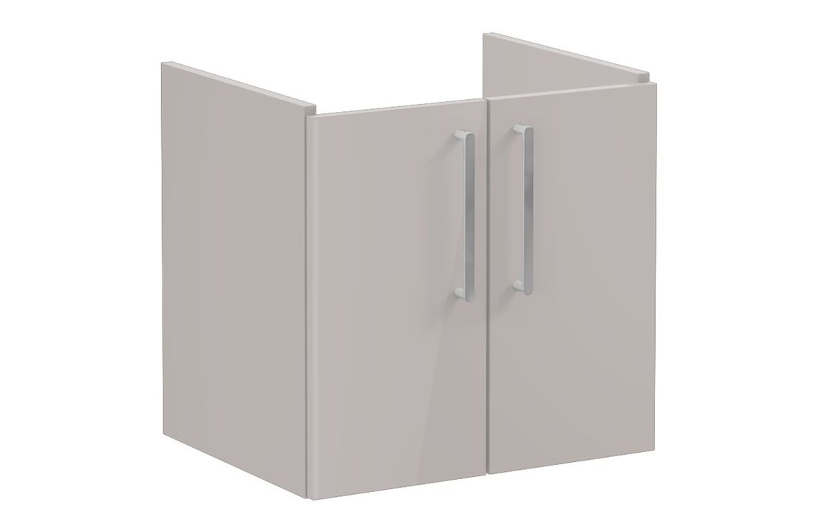 VitrA Root Flat 60cm 2 Door Wall Hung Washbasin Unit - Bright Sahara Beige,Furniture