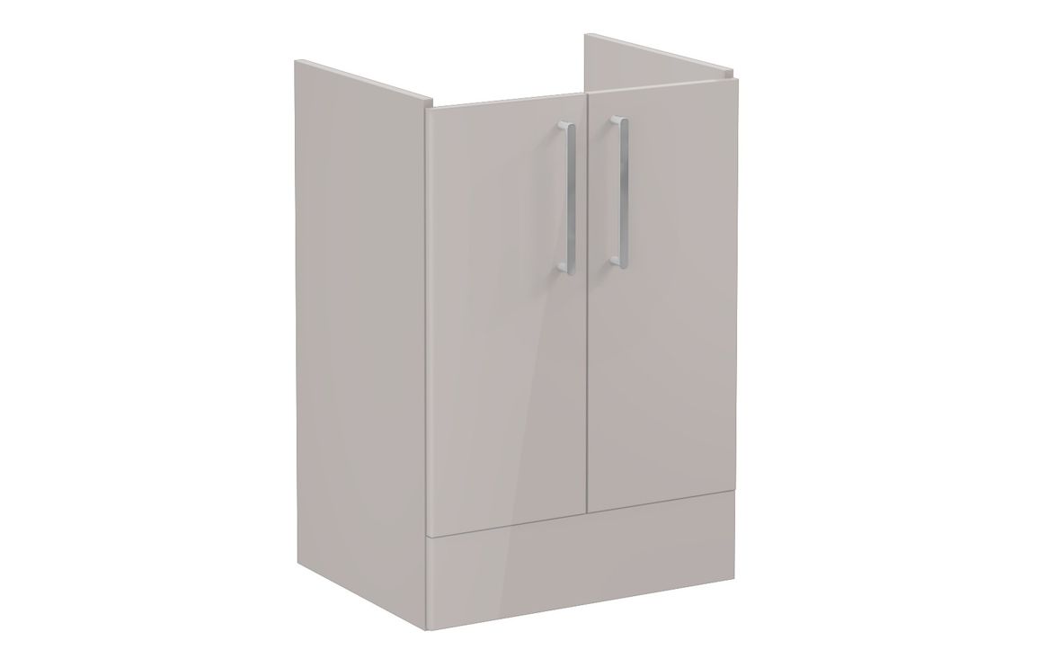 VitrA Root Flat 60cm 2 Door Floor Standing Washbasin Unit - Bright Sahara Beige,Furniture