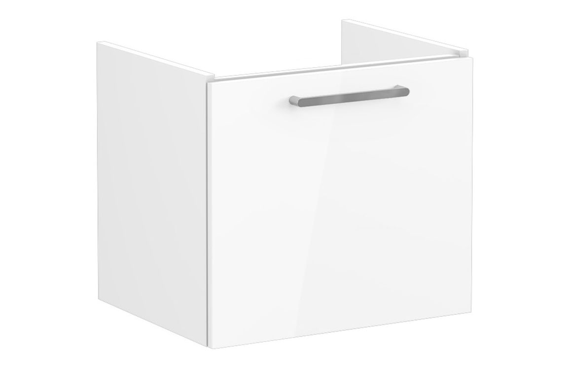 VitrA Root Flat 60cm 1 Drawer Washbasin Unit - High Gloss White,Furniture
