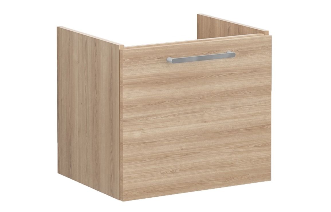 VitrA Root Flat 60cm 1 Drawer Washbasin Unit - Natural Oak,Furniture