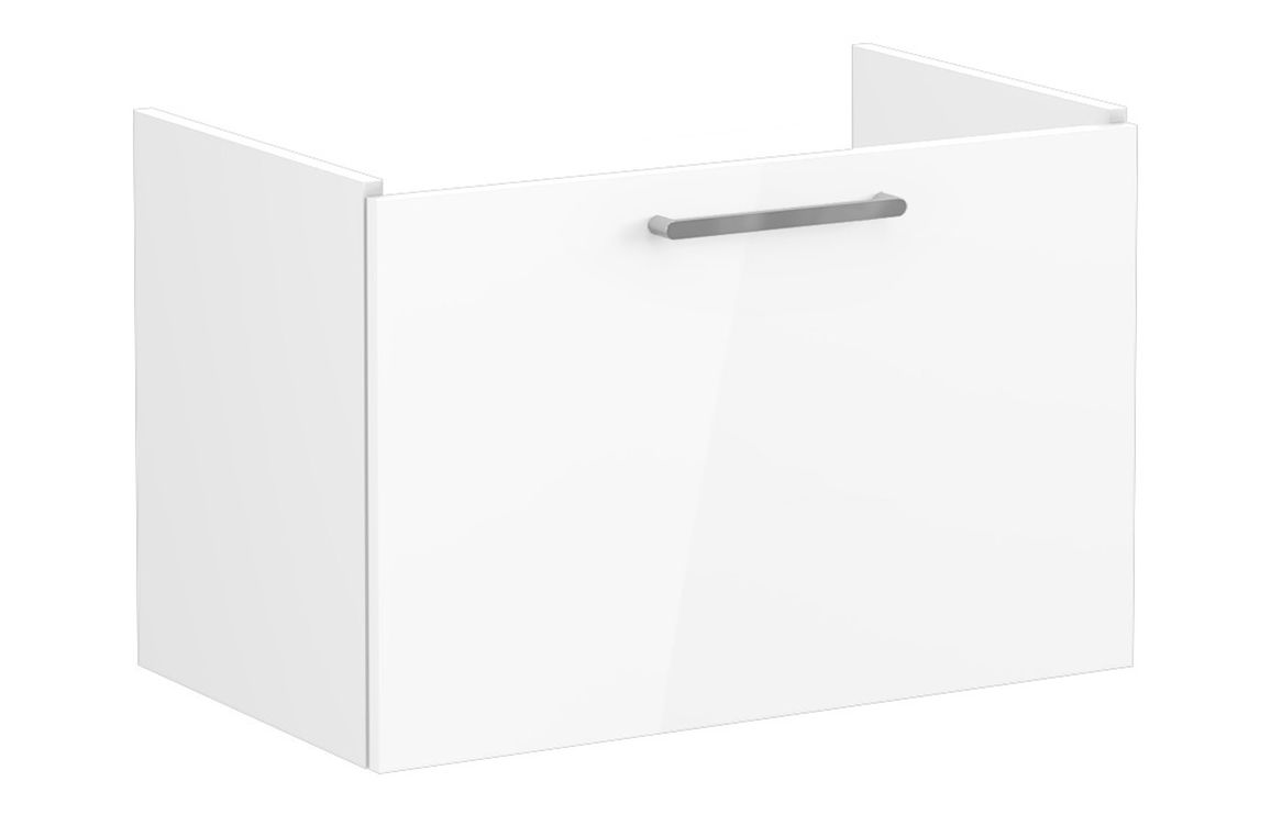 VitrA Root Flat 80cm 1 Drawer Washbasin Unit - High Gloss White,Furniture