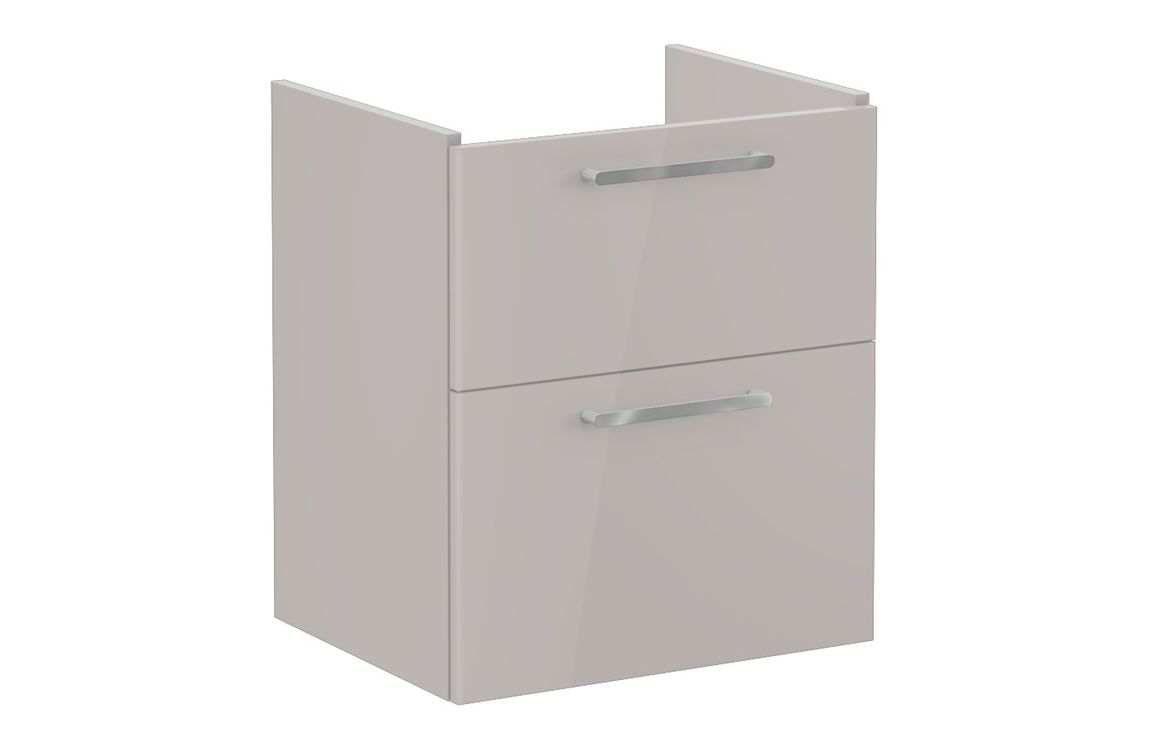 VitrA Root Flat 60cm 2 Drawer Washbasin Unit - Bright Sahara Beige,Furniture