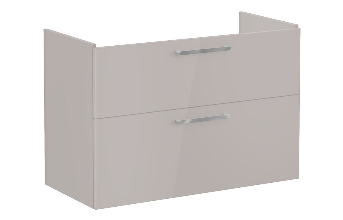 VitrA Root Flat 100cm 2 Drawer Washbasin Unit - Bright Sahara Beige,Furniture
