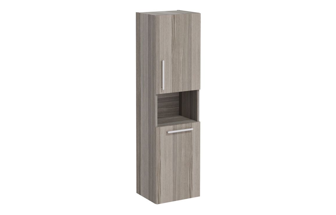 VitrA Root Flat 40cm 2 Door Semi-Tall Unit w/Laundry Basket (RH Hinge) - Cordoba,Furniture