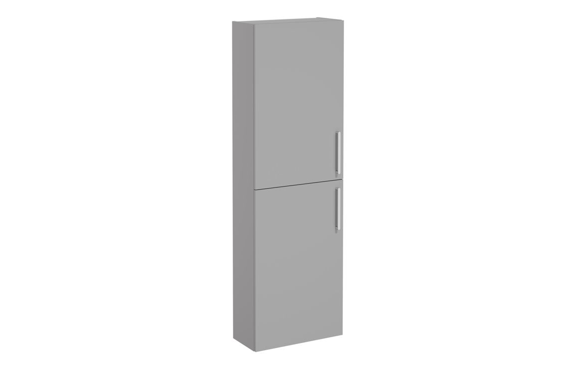 VitrA Root Flat 55cm 2 Door Slim Tall Unit (LH Hinge) - Matt Rock Grey,Furniture