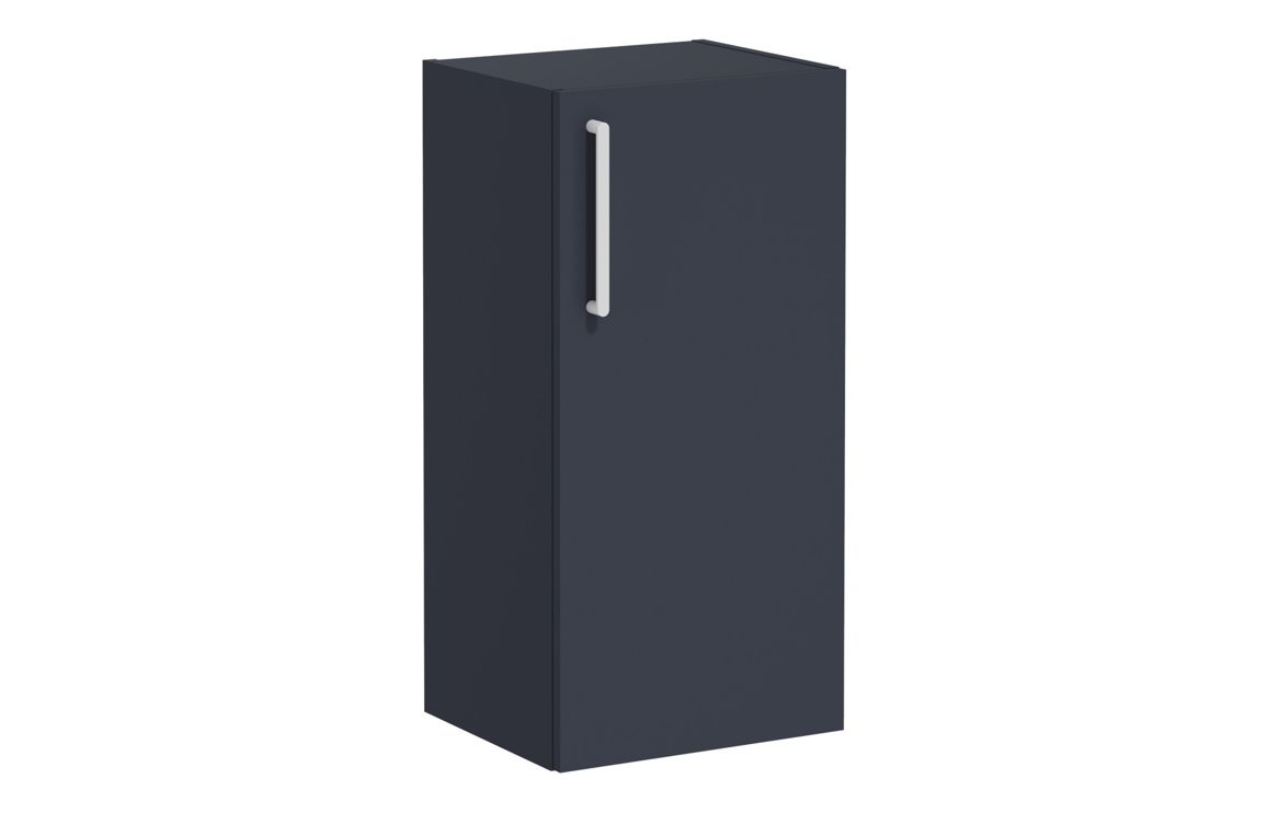 VitrA Root Flat 40cm 1 Door Lower/Base Unit (RH Hinge) - Matt Dark Blue,Furniture
