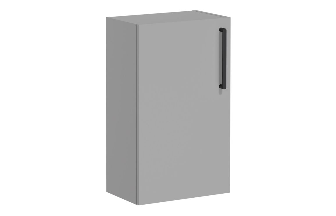 VitrA Root Flat 40cm 1 Door Slim Lower/Base Unit (LH Hinge) - Matt Rock Grey,Furniture