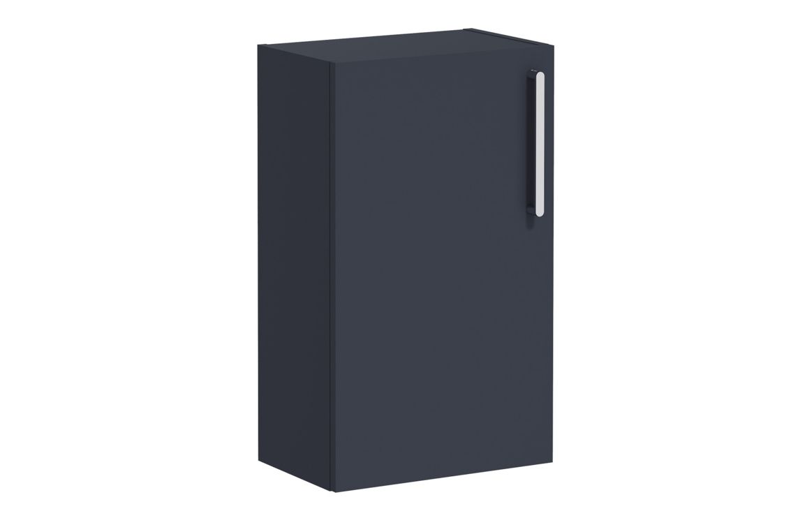 VitrA Root Flat 40cm 1 Door Slim Lower/Base Unit (LH Hinge) - Matt Dark Blue,Furniture