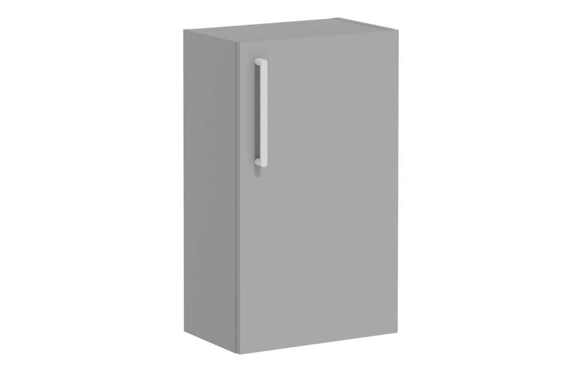 VitrA Root Flat 40cm 1 Door Slim Lower/Base Unit (RH Hinge) - Matt Rock Grey,Furniture