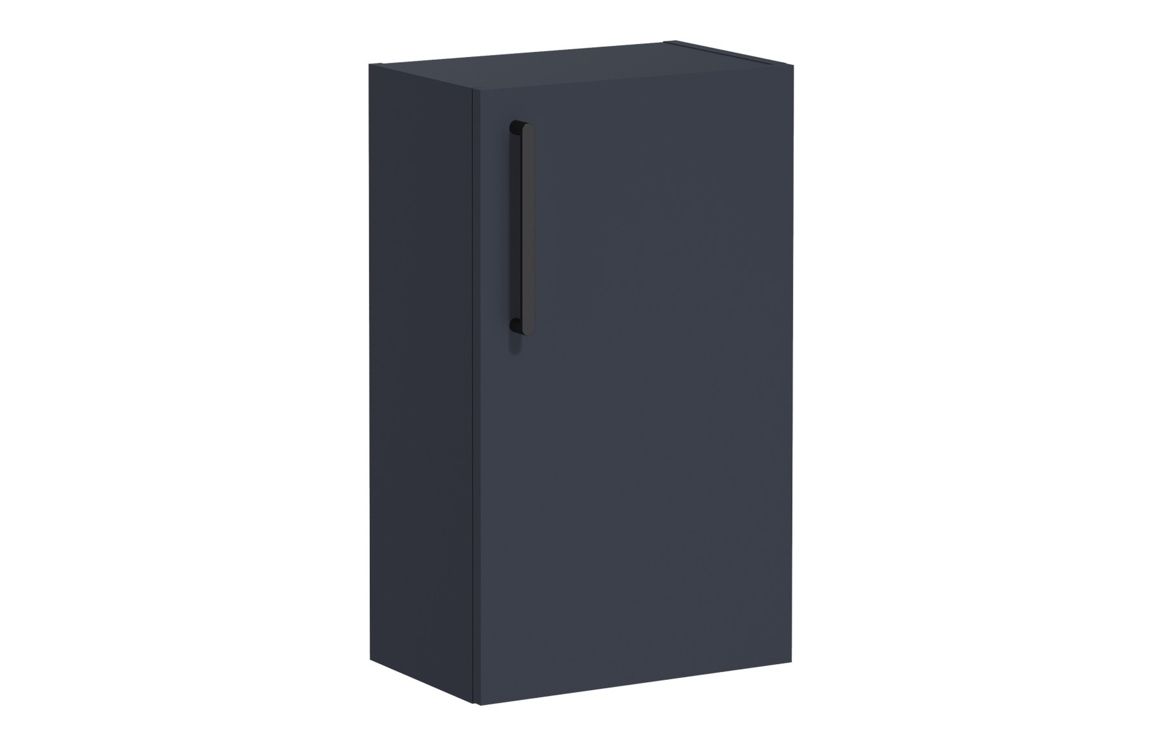 VitrA Root Flat 40cm 1 Door Slim Lower/Base Unit (RH Hinge) - Matt Dark Blue,Furniture