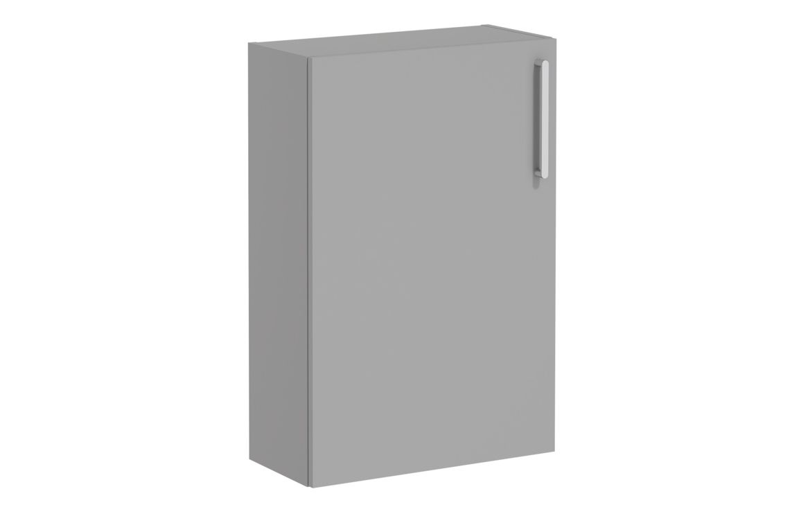 VitrA Root Flat 55cm 1 Door Slim Lower/Base Unit (LH Hinge) - Matt Rock Grey,Furniture