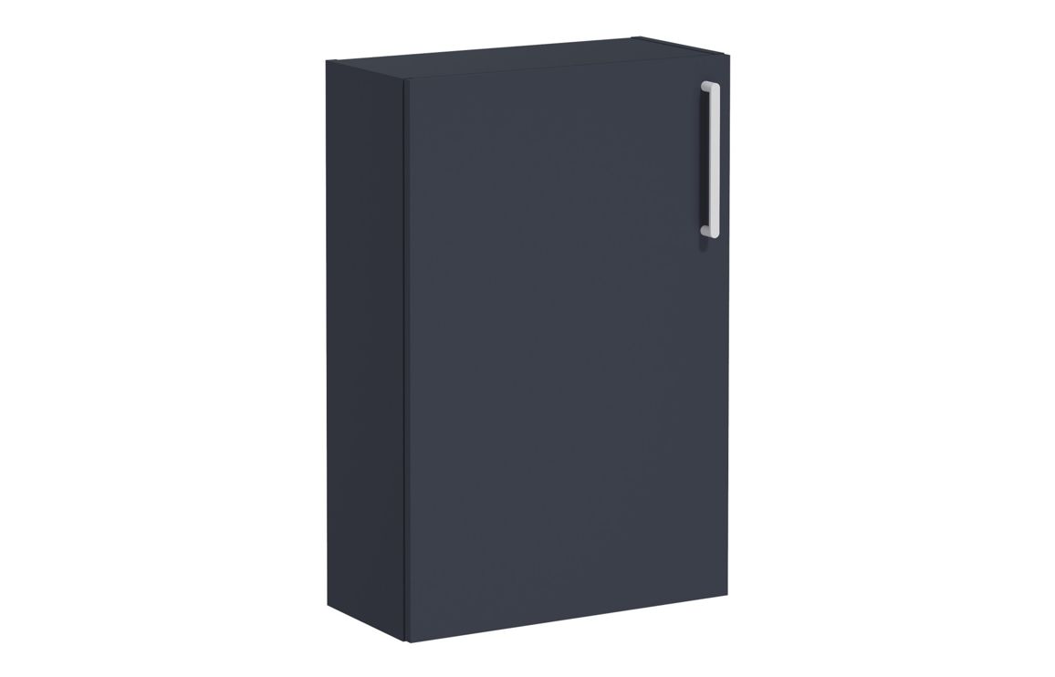VitrA Root Flat 55cm 1 Door Slim Lower/Base Unit (LH Hinge) - Matt Dark Blue,Furniture