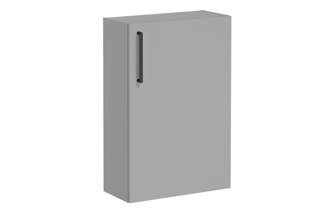 VitrA Root Flat 55cm 1 Door Slim Lower/Base Unit (RH Hinge) - Matt Rock Grey,Furniture