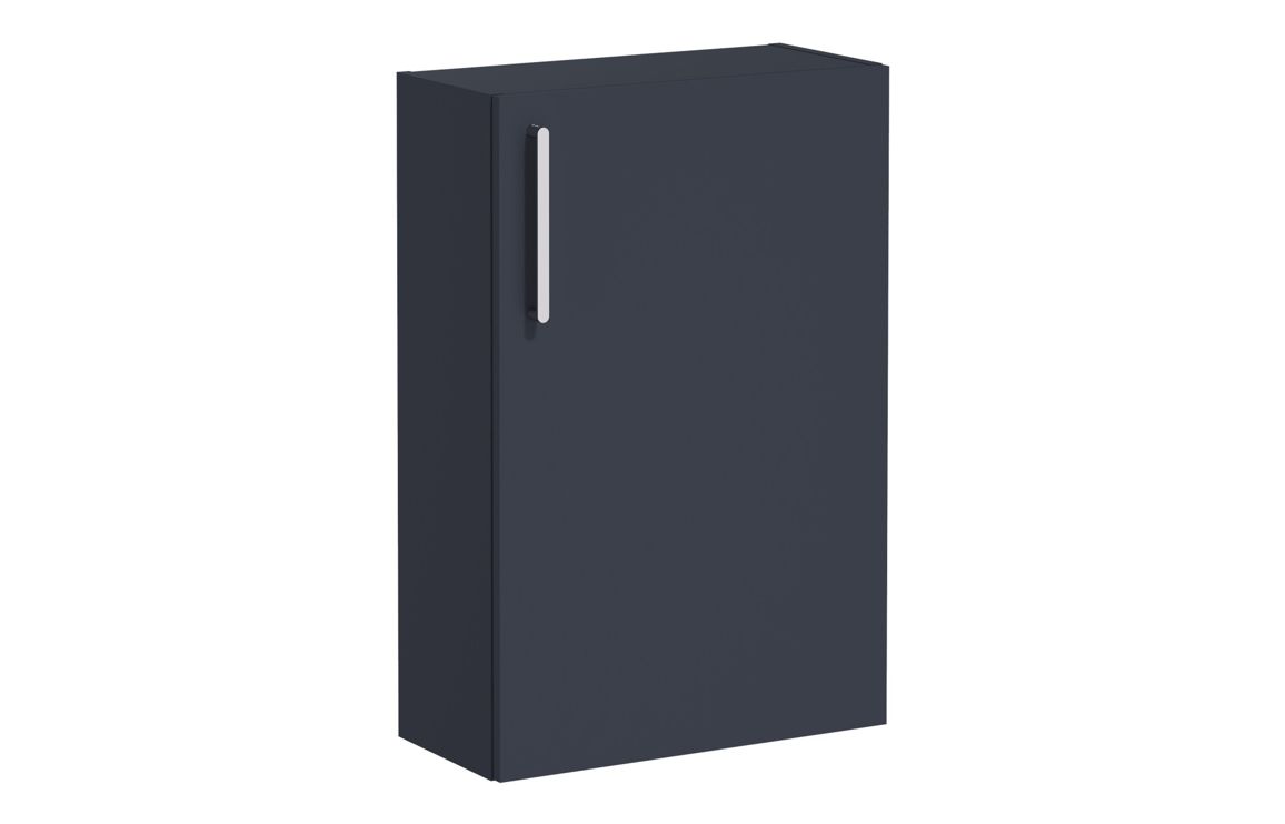 VitrA Root Flat 55cm 1 Door Slim Lower/Base Unit (RH Hinge) - Matt Dark Blue,Furniture