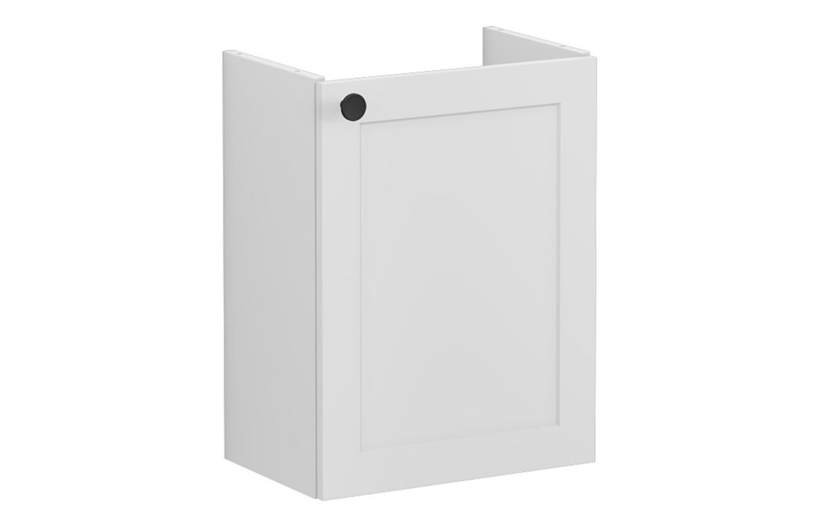 VitrA Root Classic 40cm 1 Door Wall Hung Slim Washbasin Unit (RH Hinge) - Matt Light Grey,Furniture