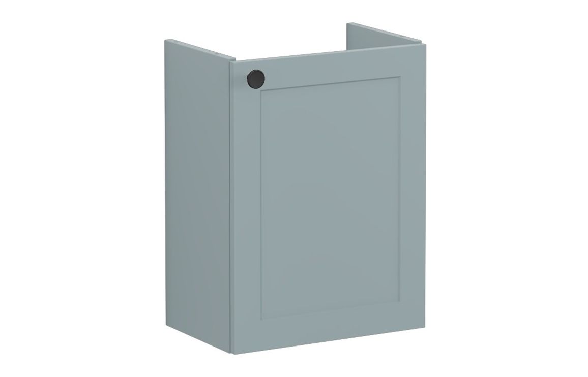VitrA Root Classic 40cm 1 Door Wall Hung Slim Washbasin Unit (RH Hinge) - Matt Fjord Green,Furniture