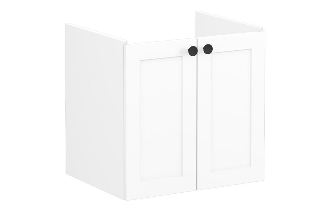 VitrA Root Classic 60cm 2 Door Wall Hung Washbasin Unit - Matt White,Furniture