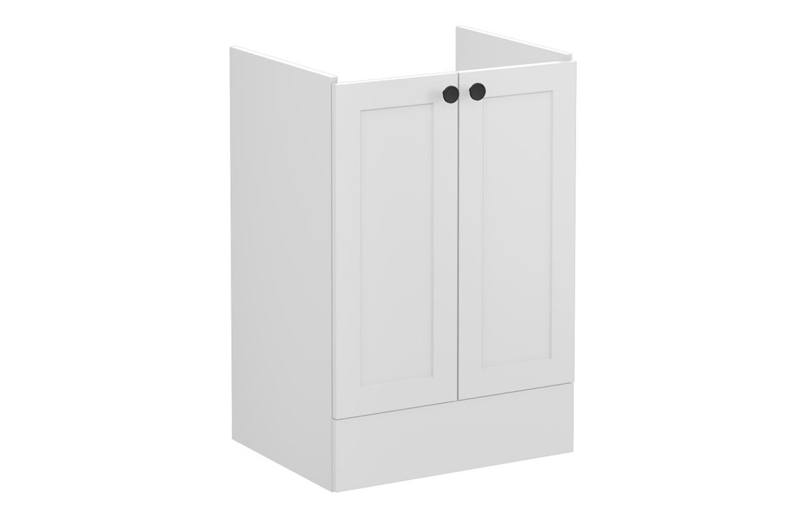 VitrA Root Classic 60cm 2 Door Floor Standing Washbasin Unit - Matt Light Grey,Furniture