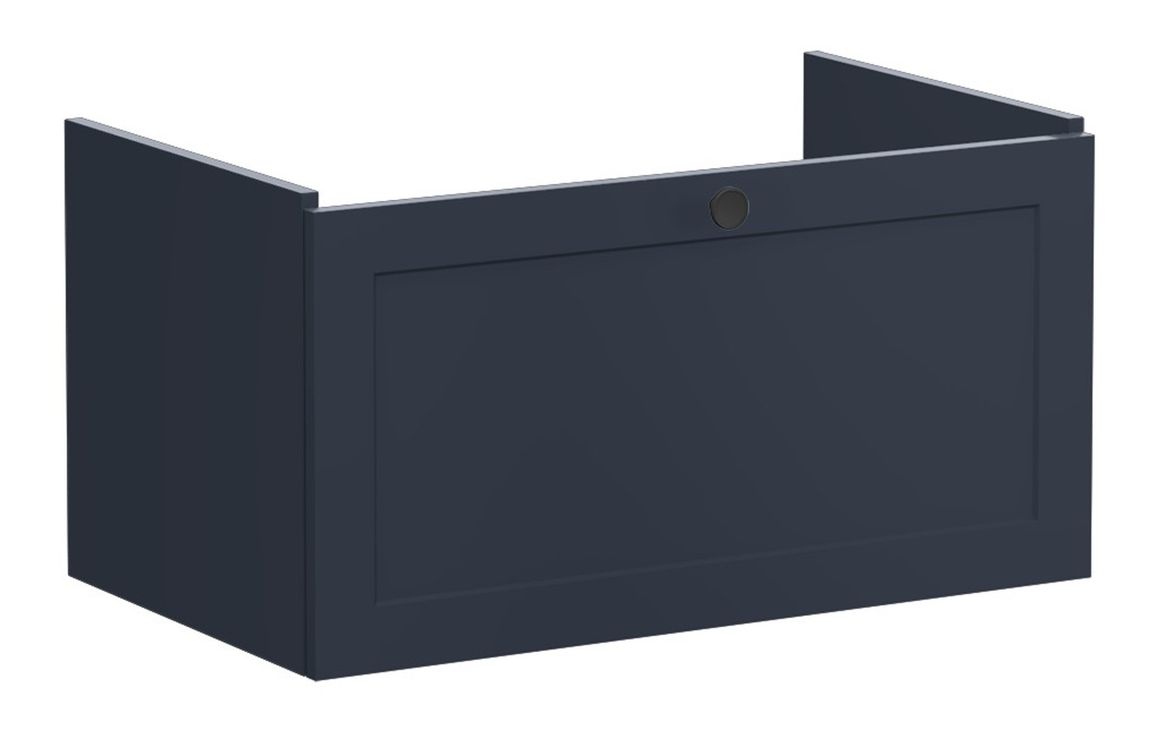 VitrA Root Classic 80cm 1 Drawer Washbasin Unit - Matt Dark Blue,Furniture