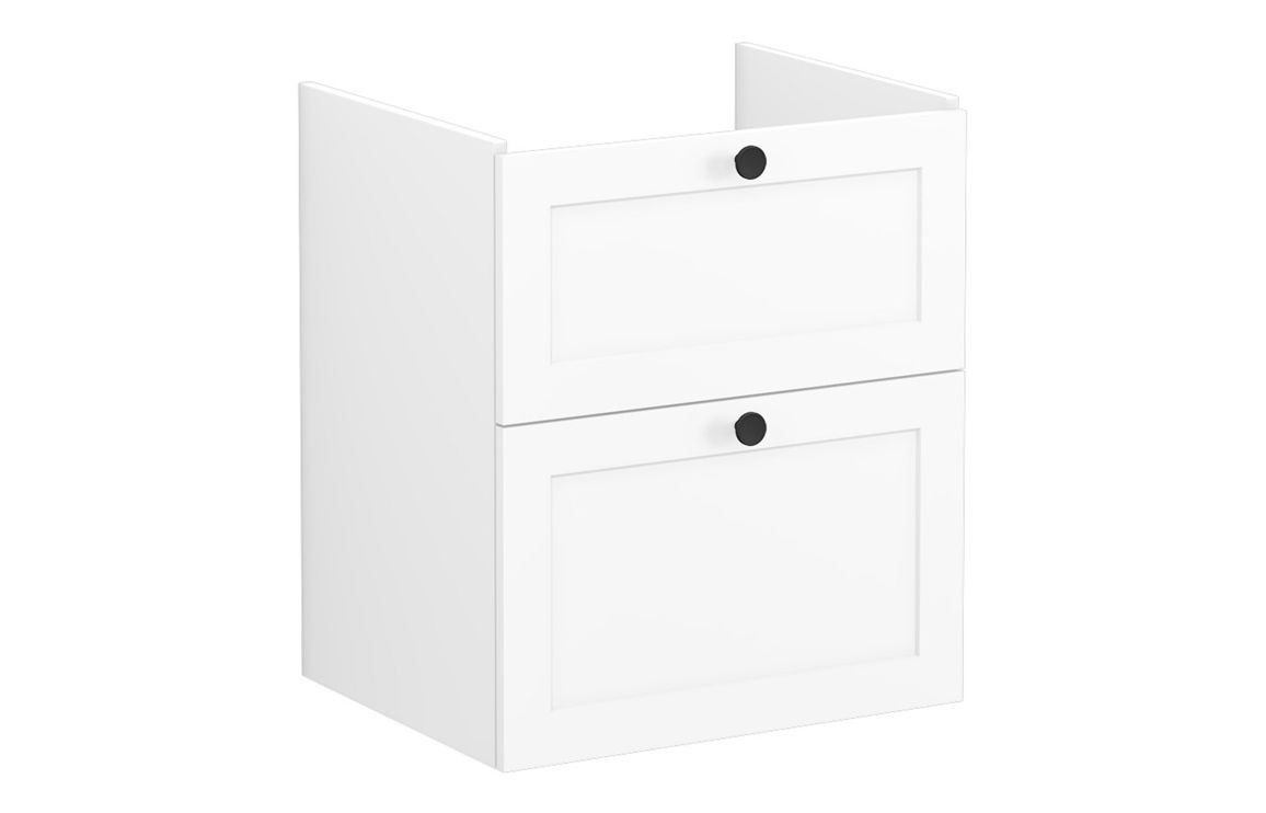 VitrA Root Classic 60cm 2 Drawer Washbasin Unit - Matt White,Furniture