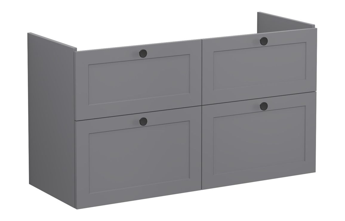 VitrA Root Classic 120cm 4 Drawer Washbasin Unit - Matt Grey,Furniture