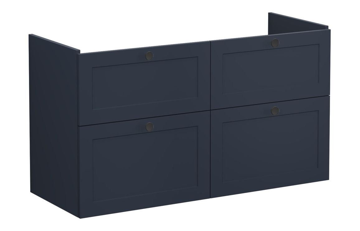 VitrA Root Classic 120cm 4 Drawer Washbasin Unit - Matt Dark Blue,Furniture