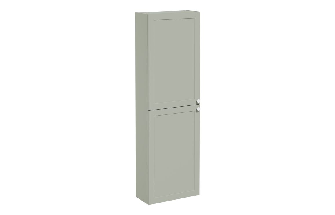 VitrA Root Classic 55cm 2 Door Slim Tall Unit (LH Hinge) - Matt Retro Green,Furniture