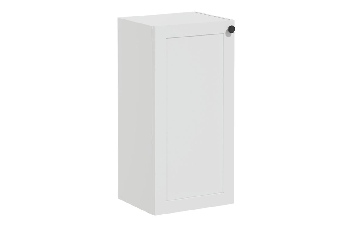 VitrA Root Classic 40cm 1 Door Lower/Base Unit (LH Hinge) - Matt Light Grey,Furniture