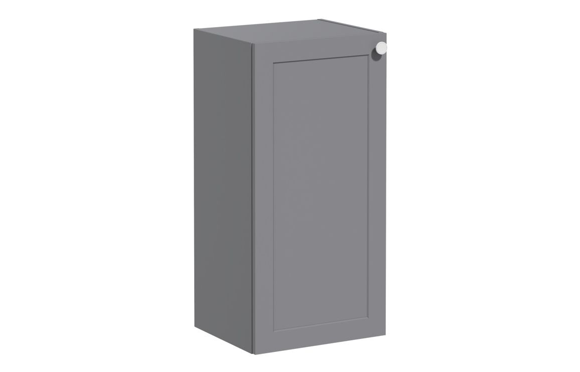 VitrA Root Classic 40cm 1 Door Lower/Base Unit (LH Hinge) - Matt Grey,Furniture